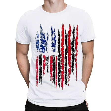 Vedolay America Flag Men S Muscle T Shirts Mens Patriotic T Shirt Short Sleeve 4Th of July Graphic Tshirts Top T Shirts Shirts for Men(White L)