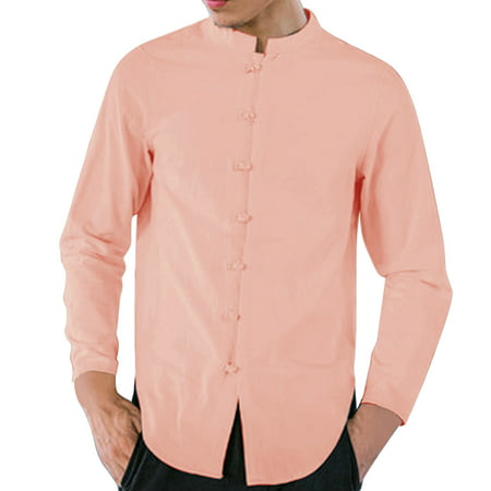 GWAABD Short Sleeve T Shirts with Pockets for Men Mens Long Sleeve Shirts Chinese Knot Button Down Beach Yoga Casual Summer Shirts