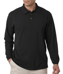 Bodek and Rhodes 18915303 8532 Ultraclub Adult Long-sleeve Classic Piqu Polo Black - Small