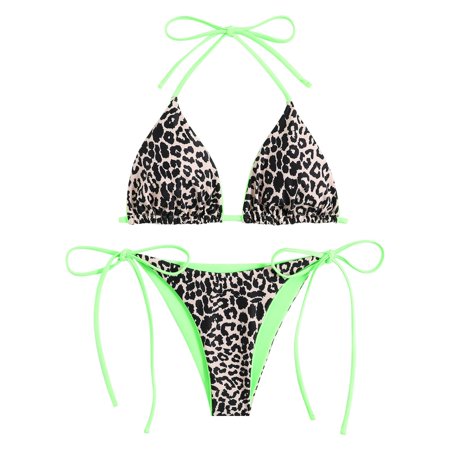 CLZOUD Swimsuit Straps Women Bikini Set Swimming Two Piece Swimsuits Swimwear Beach Suit M
