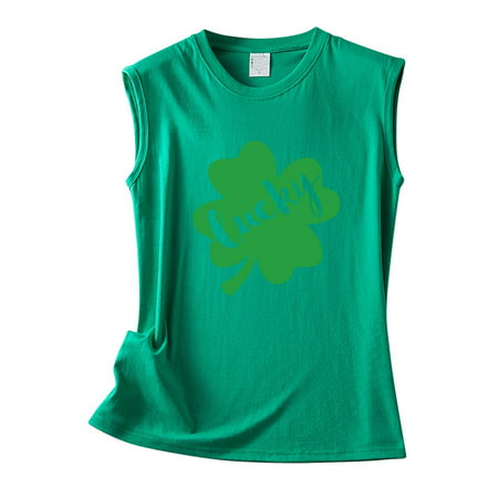 GWAABD Bell Sleeve Tops for Women Funny St Pat S Paddy Green Cute Round Neck T Shirt for Women