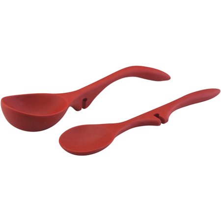Rachael Ray 2pc Set Lazy Spoon and Ladle, Red