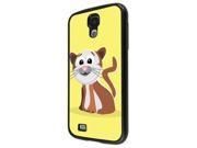 1136 - Cat Animal Drawing Yellow Design for Samsung Galaxy S4 I9400 Hard Plastic Case Back Cover