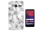 Alcatel Pixi 4 (4 Inch) Gel Silicone Case All Edges Protection Cover 1229 - Novelty Marble Texture