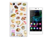 Wiko Ridge Fab 4g Gel Silicone Case All Edges Protection Cover C0275 - Collage Food Ice Cream Cupcake Doughnut Macaroon Waffle Peanut Butter