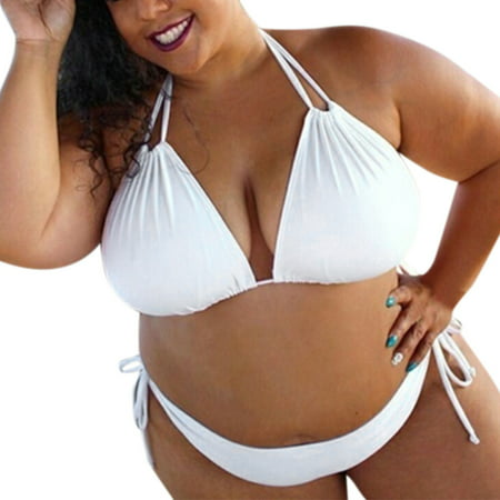 GWAABD Cute Outfits for Women Summer Suit Bikini Plus Swimwear Solid Push up Swimsuit Size Bathing Womens Padded Set Swimwears Tankinis Set