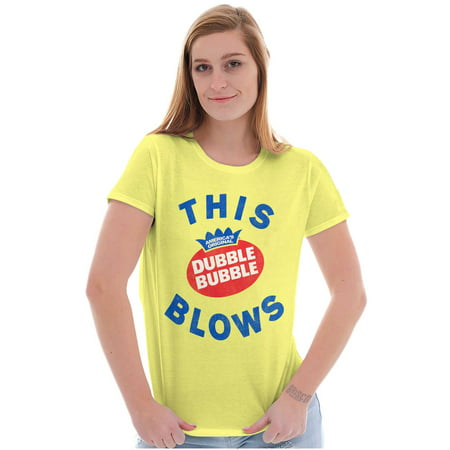 This Blows 80s Dubble Bubble Gum Logo Women S T Shirt Ladies Tee Brisco Brands L