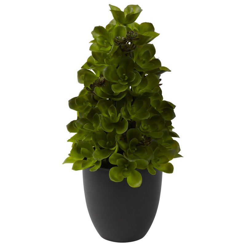 Nearly Natural Echeveria Cone Topiary