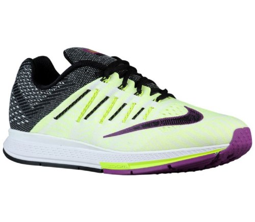 Nike Men's Air Zoom Elite 8 Shoes-White/Black/Volt/Vivid Purple-10