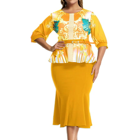 GWAABD Long Sleeve Elegant Dress for Women Women 2023 New Lady Elegant Knitting Lace Cape Dress Plus Size Fashion Printing Oneck Half Sleeve Pencil Dr
