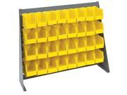 Quantum Storage Systems QBR-3619-220-32 Bench Racks & Louvered Panels with Bin Complete Unit Yellow