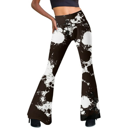 GWAABD Carpenter Pants for Women Womens Length Full Casual Pants Flare Leg High Waist Trousers