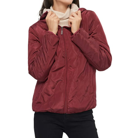 GWAABD Women S Open Front Leather Cropped Jacket Long Sleeve Women Jacket Solid Color and Thick Autumn Winter Hooded Zipper Cotton Jacket