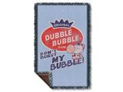 Dubble Bubble Burst Bubble Woven Throw White 48x80