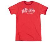 Dubble Bubble Distressed Logo Mens Adult Heather Ringer Shirt