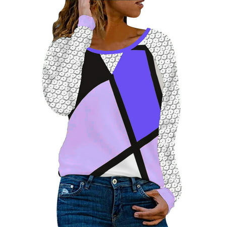 GWAABD Plus Size Tops for Women Long Sleeve Women S Lace V Neck Striped Long Sleeved T Shirt