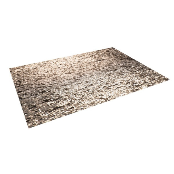 Kess Inhouse Catherine Mcdonald Golden Hour Water Reflection Outdoor Patio Rug (4' X 5')