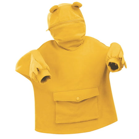 CLZOUD Womens T Shirts Casual Yellow Polyester Women S Stitching Three-Dimensional Pocket Cute Design Pullover Sweatershirt L
