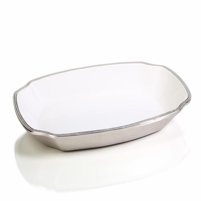 Zodax in-5674 Elegant Aluminum and Enamel Oblong Platter