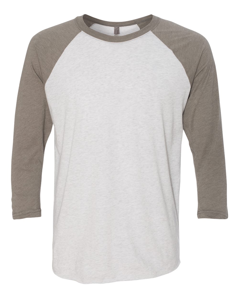 Next Level 6051 Tri-Blend 3/4-Sleeve Raglan T-Shirt in Vintage Gray/Heather White Size XL | Ringspun Cotton NL6051