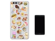 Huawei Honor 8 Gel Silicone Case Protection Cover C0275 - Collage Food Ice Cream Cupcake Doughnut Macaroon Waffle Peanut Butter