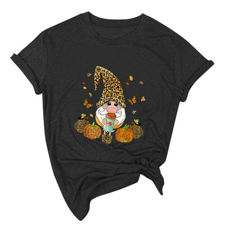 GWAABD Crewneck for Women Short Blouse Tops Fashion Casual Day Shirt T Women S Sleeve Print Valentine S Women S Blouse