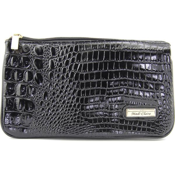 Madi Claire 4973 Women Leather Clutch - Black
