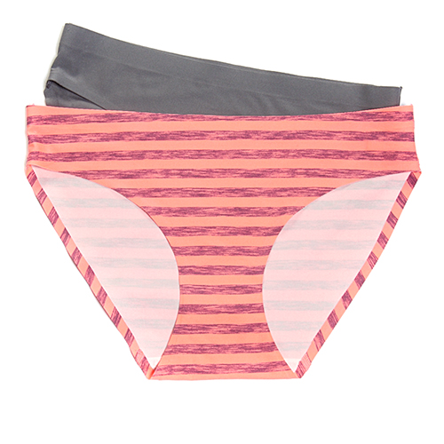 Juniors Kathy Ireland 2pk. Seamless Hi Cut Panties S, Iced Mint