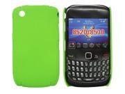 Kit Me Out Usa Hard Clip-on Case + Screen Protector with Microfibre Cleaning Cloth for Blackberry Curve 8520 / 9300 3g - Green Smooth Touch Textured