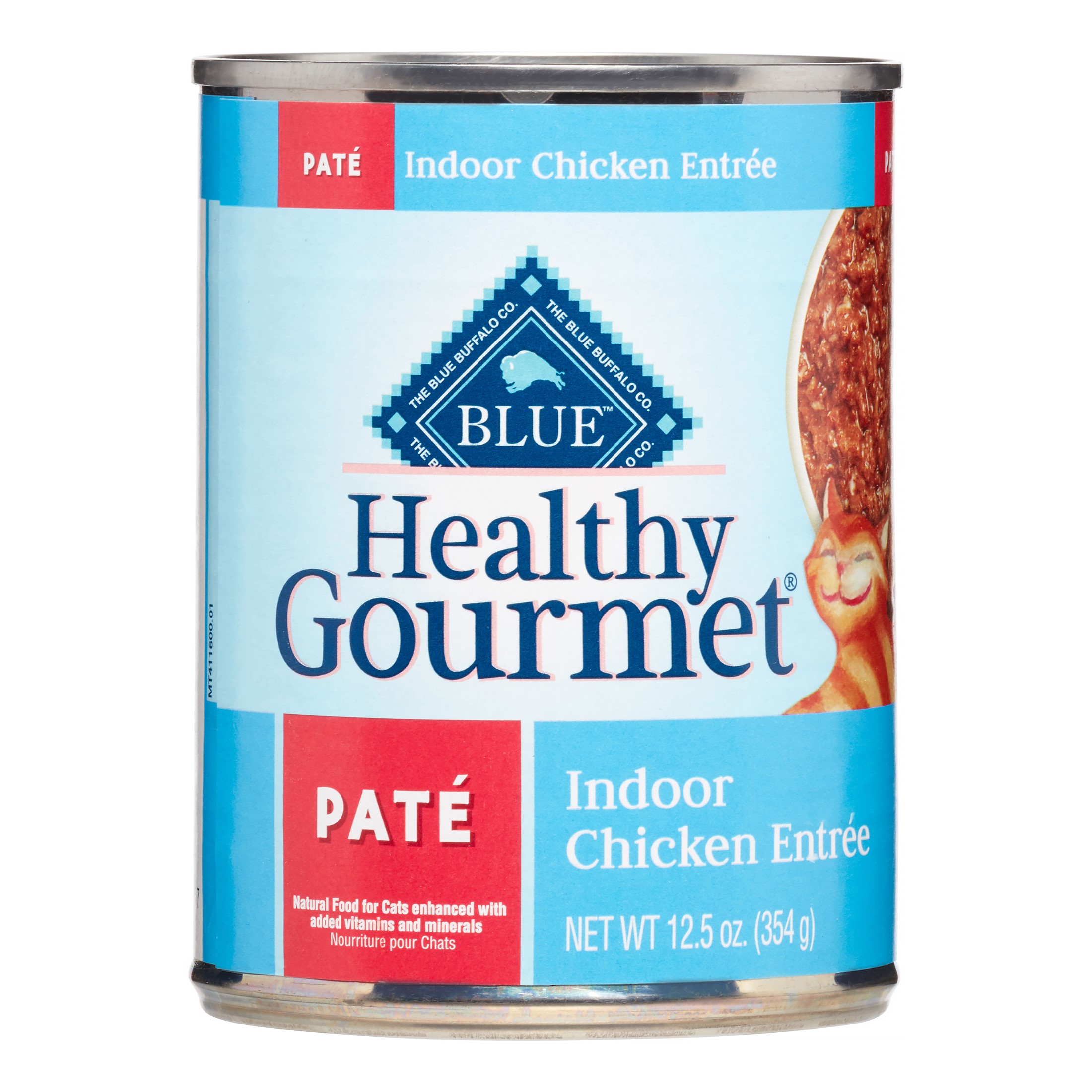 Blue Buffalo Healthy Gourmet Indoor Chicken Pate Recipe Wet Cat Food, 12 Pack