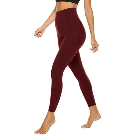 CLZOUD Yoga Wear for Women Polyester Women S Tight Elastic Quick Dry Solid Pocket Yoga Pants Fitness Yoga Pants