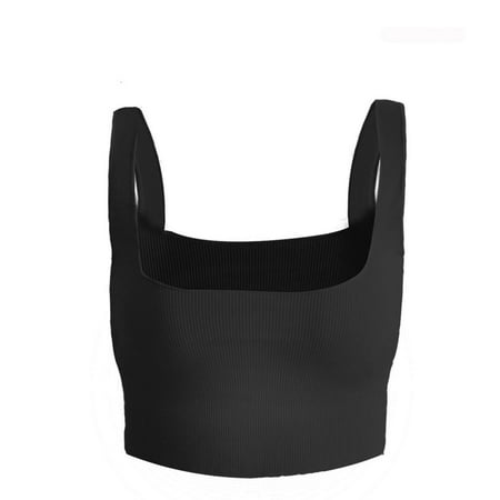CLZOUD Women S Camisole Black Women Ladies Camisole Tank Solid Short T-Shirt Tops Blouse S