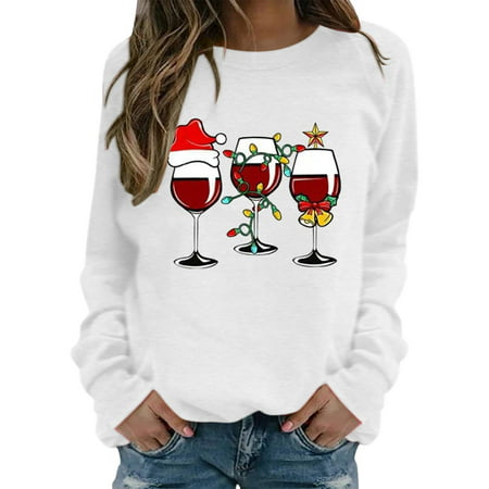 GWAABD Women Fashion 2023 Womens Autumn Winter Casual Hoodie Sweatshirt Printed Long Sleeve Pullover Sweatshirt
