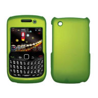 Premium Neon Green Rubberized Snap-on Cover Hard Case Cell Phone Protector for Blackberry Curve 8530 [accessory Export Packaging]