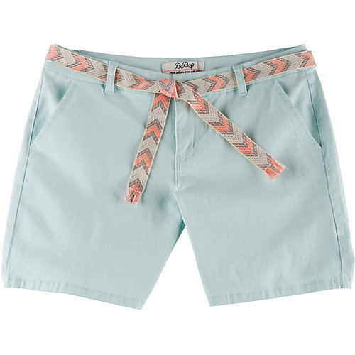 Be Bop Juniors Belted Bermuda Shorts-3,mint Mist Green