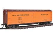Accurail Ho Scale Kit 40' Wood Reefer Car Fruit Growers Express/fgex Orange