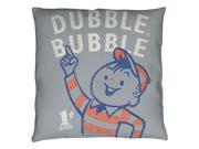 Dubble Bubble Pointing Throw Pillow White 14x14