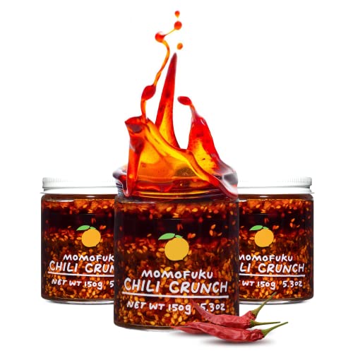 Momofuku Original Chili Crunch Multipack by David Chang, 3 Pack (5.3 Ounces Each), Chili Oil with Crunchy Garlic and Shallots, Spicy Chili Crisp for C
