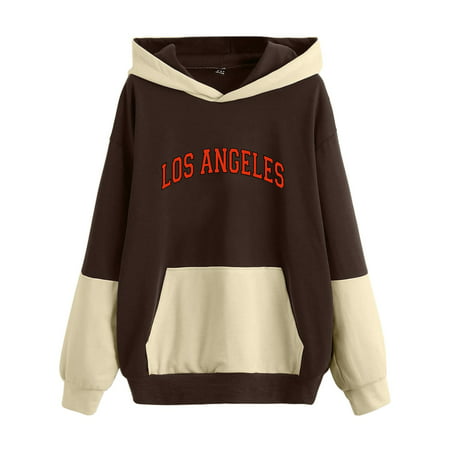 GWAABD Womens Workout Sweatshirt Womens Casual Hoodie Pullover Top Drawstring Long Sleeve Sweatshirt Fall Clothes with Pockets