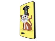 1136 - Cat Animal Drawing Yellow Design for Lg G4 Mini Hard Plastic Case Back Cover