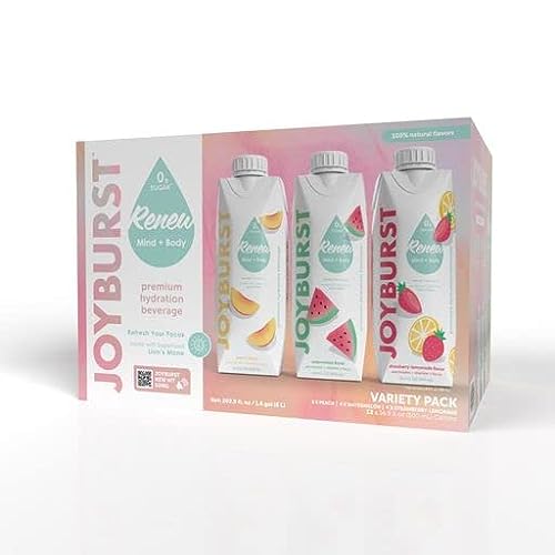 Sugar Free Electrolyte Water, Variety Pack, Zero Calorie Hydration Drink, Refresh, Hydrate & Recover, Electrolytes + Vitamin B's + Focus, Comes in Eco
