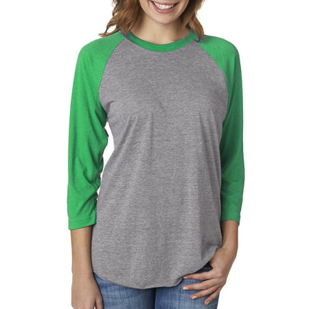 Next Level Active Apparel Unisex Tri-Blend 3/4-Sleeve Raglan - 6051