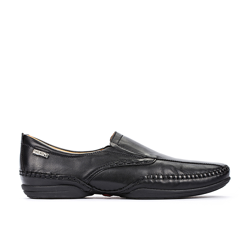 Pikolinos Puerto Rico 03A-6222 Leather Men's Loafers Shoes - Black - Size:UK 8.5-9