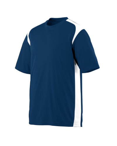 Augusta 1021 Youth Moisture Wicking & Anti-Microbial Gameday Crew Navy/ White L