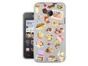 Huawei Ascend Y330 Gel Silicone Case All Edges Protection Cover C0275 - Collage Food Ice Cream Cupcake Doughnut Mcaroon Waffle Peanut Butter