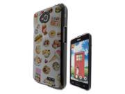 Lg L70 Gel Silicone Case All Edges Protection Cover C0275 - Collage Food Ice Cream Cupcake Doughnut Mcaroon Waffle Peanut Butter