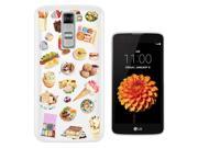 Lg K7 Gel Silicone Case Protection Cover C0275 - Collage Food Ice Cream Cupcake Doughnut Macaroon Waffle Peanut Butter
