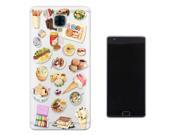 Oneplus 3 Gel Silicone Case Protection Cover C0275 - Collage Food Ice Cream Cupcake Doughnut Macaroon Waffle Peanut Butter