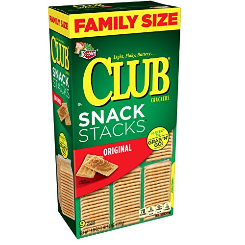 Keebler Club Crackers, Snack Stacks, Original, Grab 'N' Go, Family Size, 18.8 Oz Box(Pack of 12)