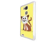 Huawei Mate 7 Fashion Case Back Cover - White 1136 - Cat Animal Drawing Yellow